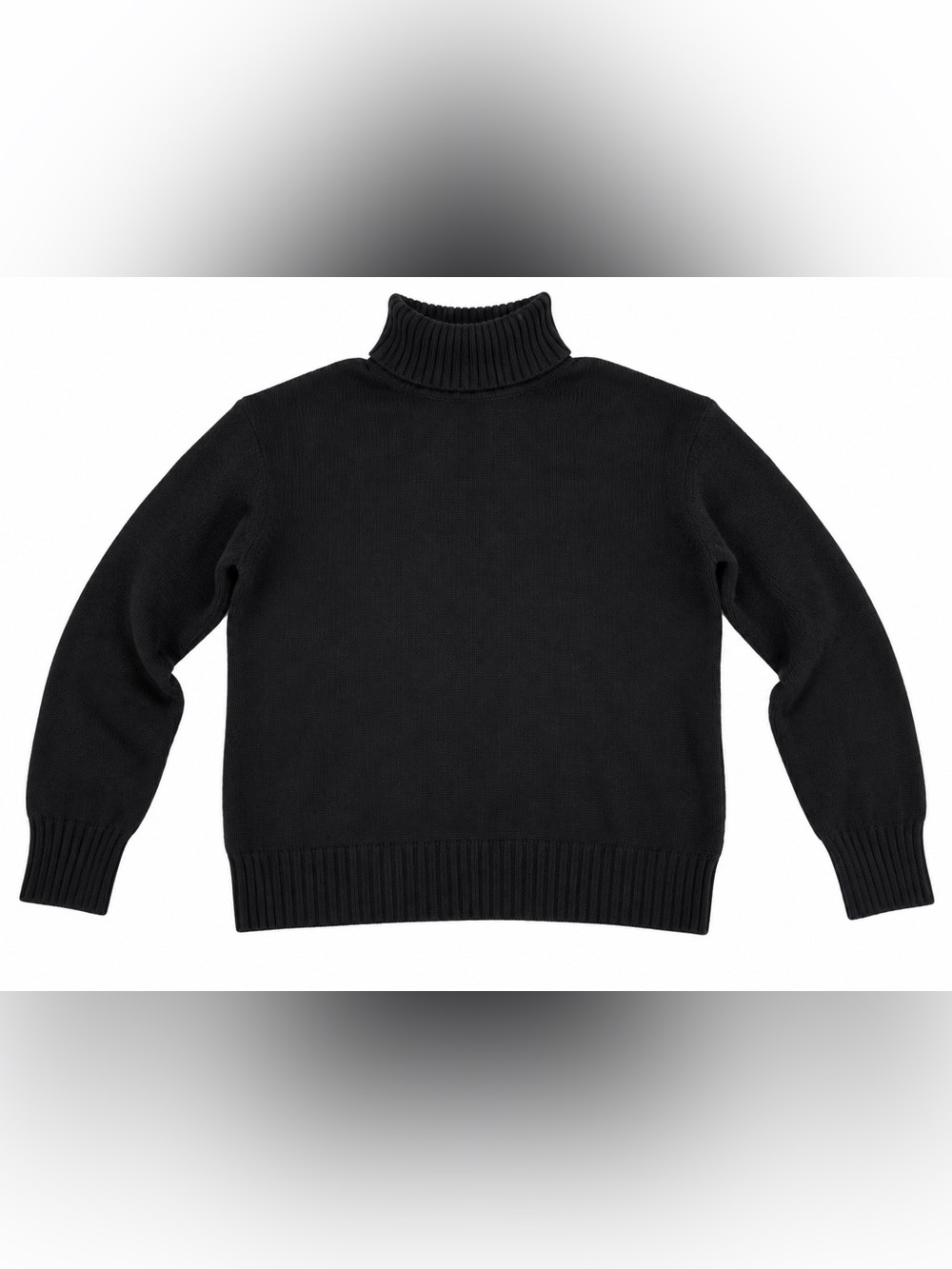 Anthropologie Black Classic Ribbed Turtleneck Sweater
